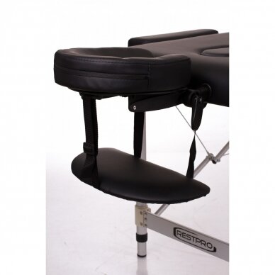 Профессиональный складной массажный стол - кушетка ALU 2 (M) BLACK 8