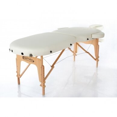 Professional folding massage table VIP OVAL 2 CREAM 1