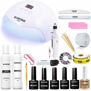 SUNONE ® HYBRID SET gel polish set with UV manicure lamp S03