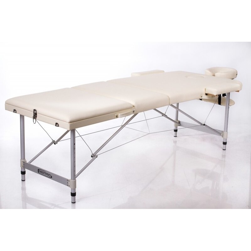 Profesionalus sulankstomas masažo stalas ALU 3 CREAM 1