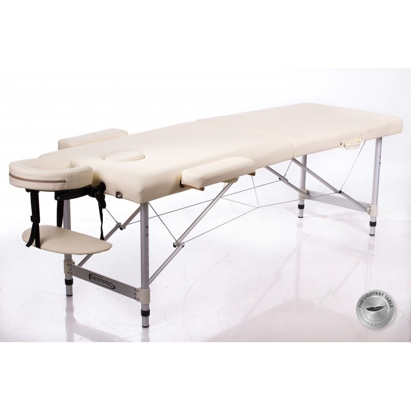 Professional folding massage table - couch ALU 2 (M) CREAM Professional folding massage table - couch ALU 2 (M) CREAM