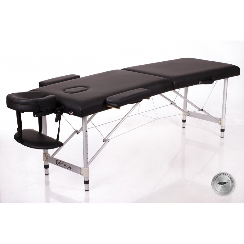Профессиональный складной массажный стол - кушетка ALU 2 (M) BLACK