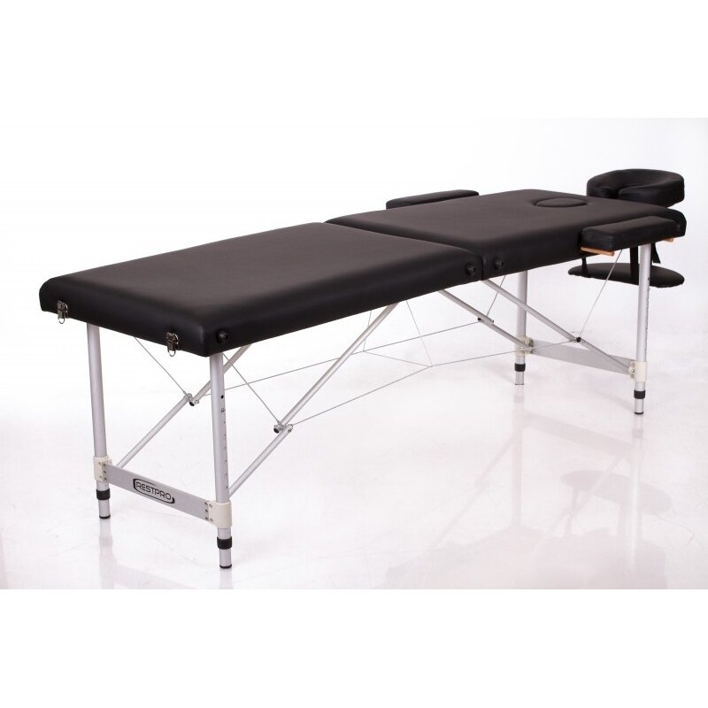 Профессиональный складной массажный стол - кушетка ALU 2 (M) BLACK 1