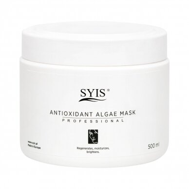 SYIS антиоксидантная альгинатно-водорослевая маска  для кожи лица для профессионального использования, 500 мл