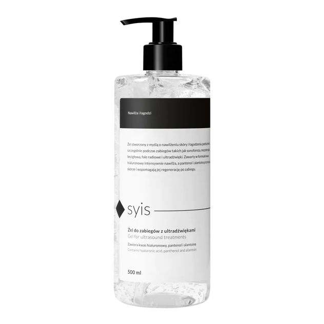 SYIS moisturizing gel for ultrasound procedures with hyaluronic acid, 500 ml