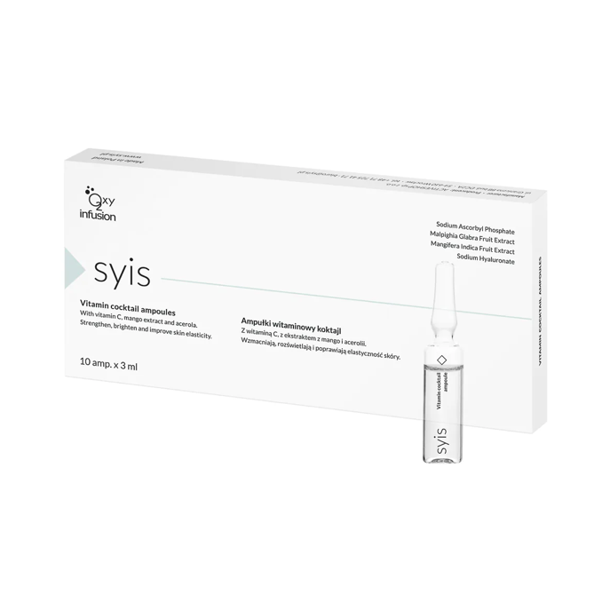 SYIS drėkinantis ir odą šviesinantis vitaminų kokteilis ampulėse, 10*3 ml. SYIS drėkinantis ir odą šviesinantis vitaminų kokteilis ampulėse, 10*3 ml.