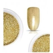 Manicure glitters for nail art, golden color