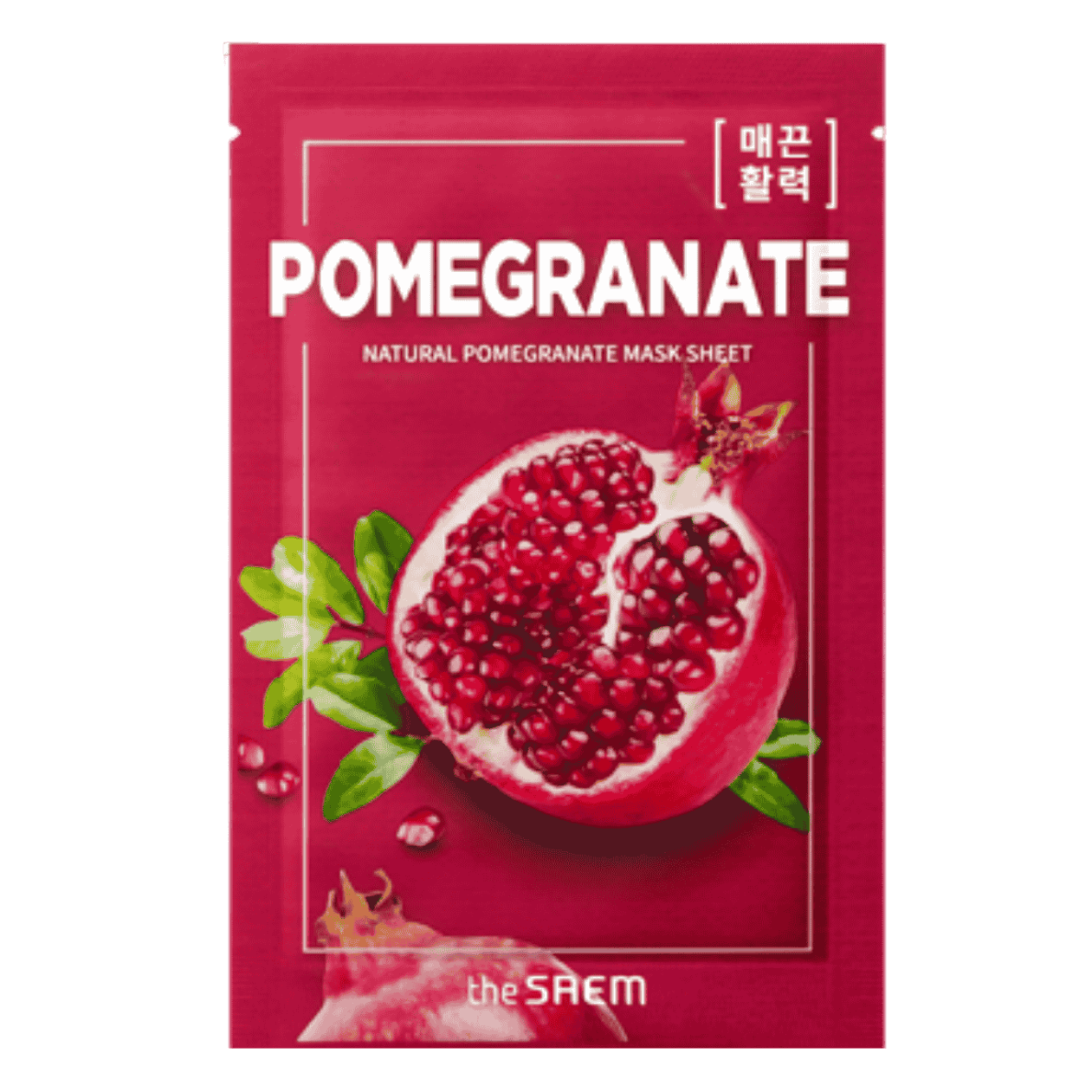 THE SAEM POMEGRANATE sheet mask for mature skin with anti-aging pomegranate extract, 1 pc