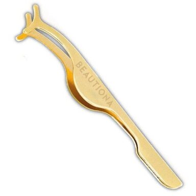 BEAUTIONA tweezers for applying false eyelashes, gold color BEAUTIONA tweezers for applying false eyelashes, gold color