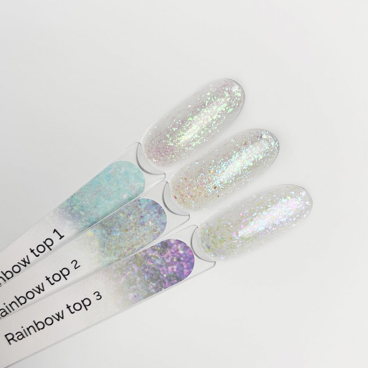 TOUCH NAILS top coat of nail polish for long-lasting manicure RAINBOW TOP 02, 13 ml 1