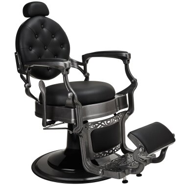 Professional barber chair for hairdressers and beauty salons TOMMY Black, black color Professional barber chair for hairdressers and beauty salons TOMMY Black, black color