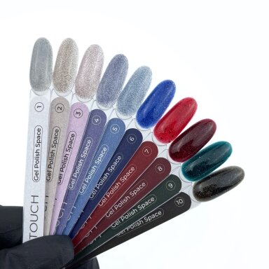 TOUCH NAILS гибридный лак для ногтей для стойкого маникюра SPACE GEL POLISH 01, 9 мл