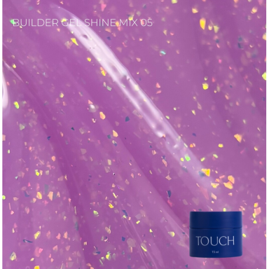 TOUCH NAILS База под маникюр для стойкого маникюра SHINE MIX BUILDER GEL 05, 15 мл TOUCH NAILS База под маникюр для стойкого маникюра SHINE MIX BUILDER GEL 05, 15 мл