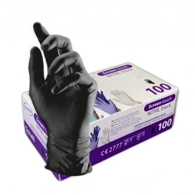 TOPGLOVE Одноразовые нитриловые перчатки неопудренные ЧЕРНЫЕ, 100 шт. 1 TOPGLOVE Одноразовые нитриловые перчатки неопудренные ЧЕРНЫЕ, 100 шт. 1