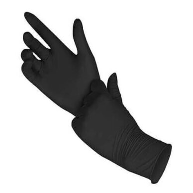 TOPGLOVE Одноразовые нитриловые перчатки неопудренные ЧЕРНЫЕ, 100 шт.