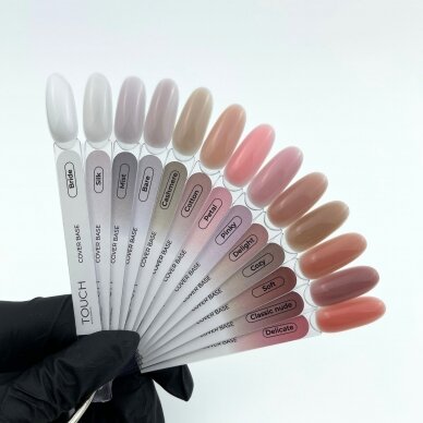 TOUCH NAILS hybrid nail polish base for long-lasting manicure COVER BASE, 13 ml (Rosy shine) 2