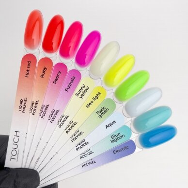 TOUCH NAILS skystas poligelis ilgalaikiam nagų priauginimui NEON BLUE LAGOON, 15 ml 1 TOUCH NAILS skystas poligelis ilgalaikiam nagų priauginimui NEON BLUE LAGOON, 15 ml 1