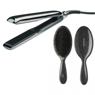 HH SIMONSEN plaukų tiesintuvo ir Gloss Brush šepečio rinkinys TRUE DIVINITY MK2 LIMITED EDITION SILVER HH SIMONSEN plaukų tiesintuvo ir Gloss Brush šepečio rinkinys TRUE DIVINITY MK2 LIMITED EDITION SILVER