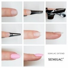 SEMILAC Strong gel polishing base with nylon fiber Semilac Extend Base 7ml (for extension and strengthening)