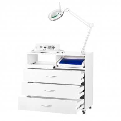 UNIT podologinis komplektas: vežimėlis + LED lempa + UV sanitizatorius + PODO freza Y-200 MAX 1