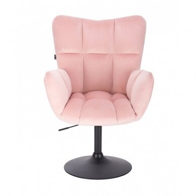 Grožio salono kėdė stabiliu pakoju HR650N, rožinis veliūras