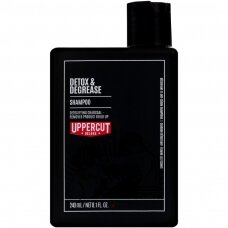 UPPERCUT DELUXE Detox&Degrease Shampoo valomasis vyriškų plaukų šampūnas barberiams bei grožio salonams, 240 ml