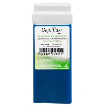 DEPILFLAX professional wax cartridge for depilation with azulene, 110 g. DEPILFLAX professional wax cartridge for depilation with azulene, 110 g.