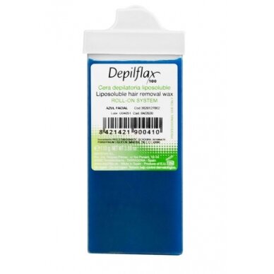 DEPILFLAX wax cartridge with azulene for facial hair removal, 110 g. DEPILFLAX wax cartridge with azulene for facial hair removal, 110 g.