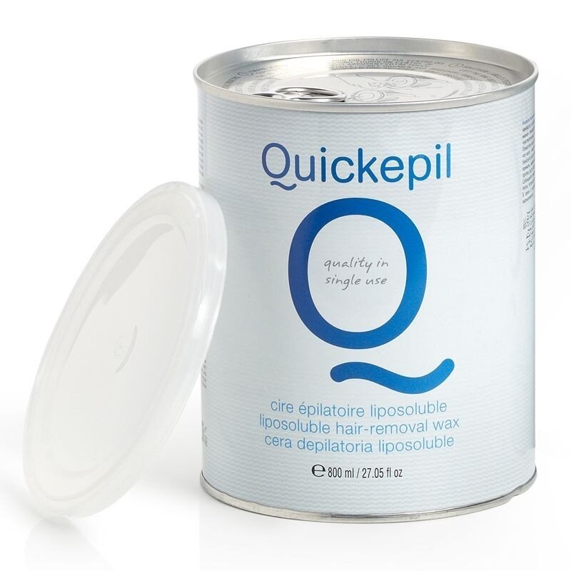 QUICKEPIL vaškas depiliacijai skardinėse su azulenu, 800 ml QUICKEPIL vaškas depiliacijai skardinėse su azulenu, 800 ml