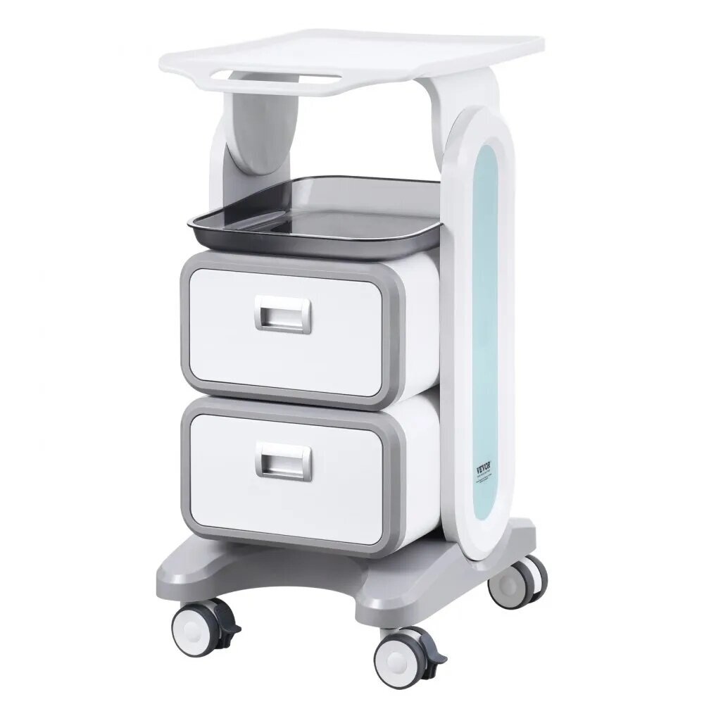 VEVOR medical trolley with 2 drawers, white, FY-1T2C 2