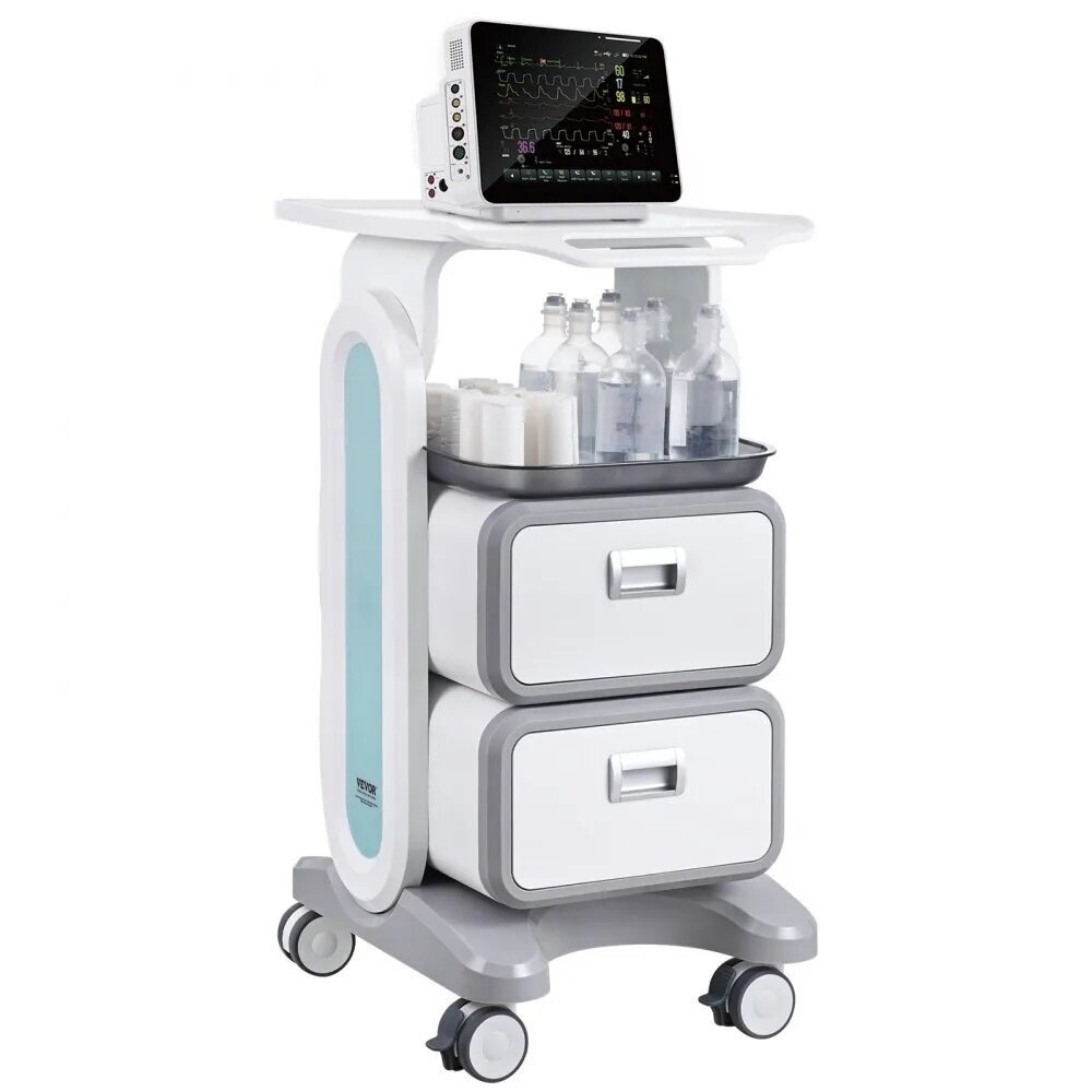 VEVOR medical trolley with 2 drawers, white, FY-1T2C VEVOR medical trolley with 2 drawers, white, FY-1T2C