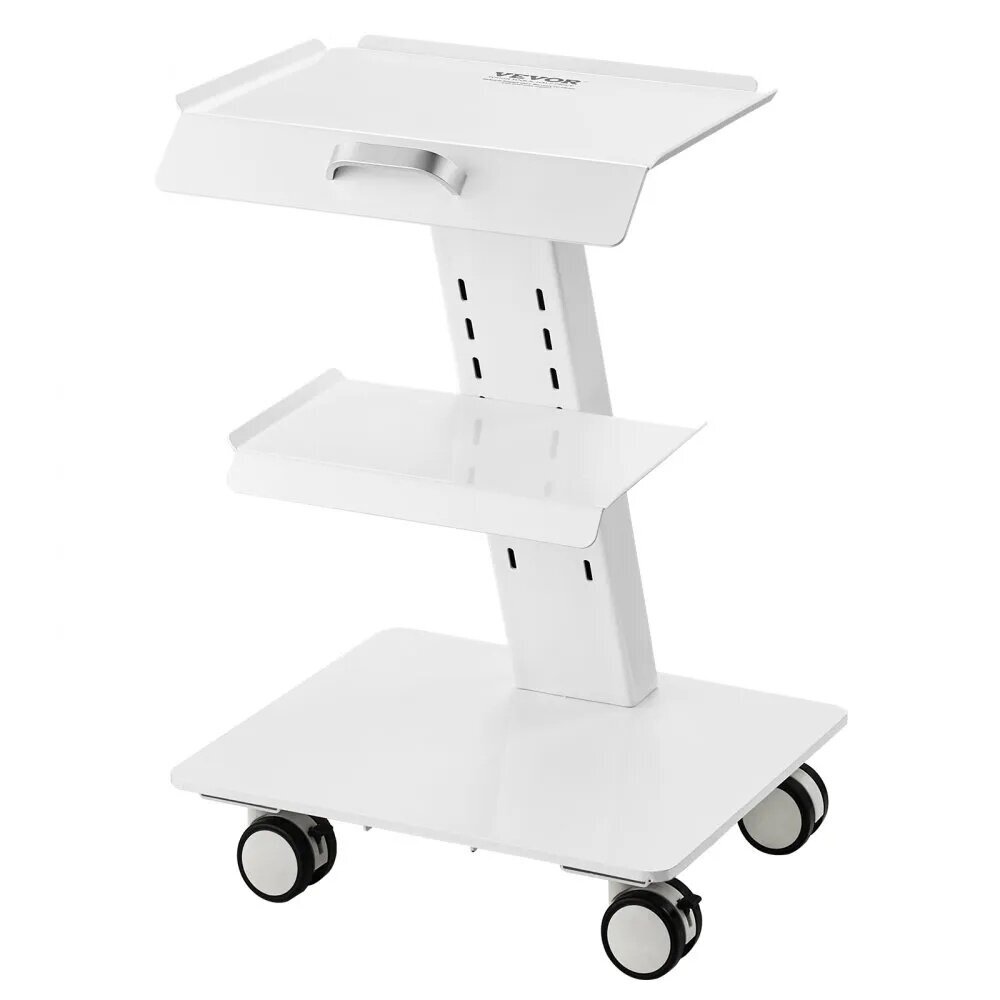VEVOR procedure trolley, 3 shelves, white, K-SH002 2 VEVOR procedure trolley, 3 shelves, white, K-SH002 2