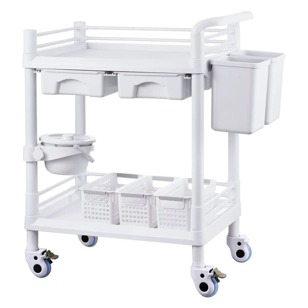 VEVOR procedure trolley with 2 trays and 2 drawers, K-UT103A1 2 VEVOR procedure trolley with 2 trays and 2 drawers, K-UT103A1 2
