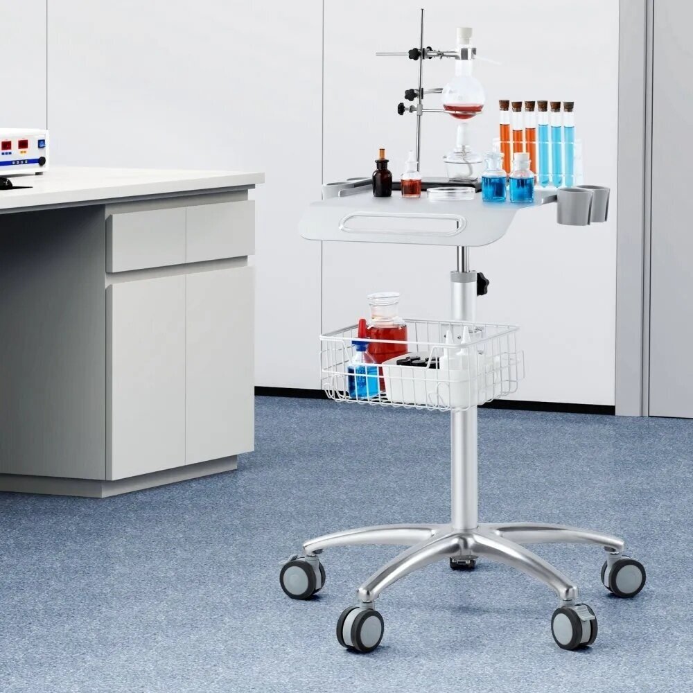 VEVOR height-adjustable procedure trolley with basket, K-SH003 1