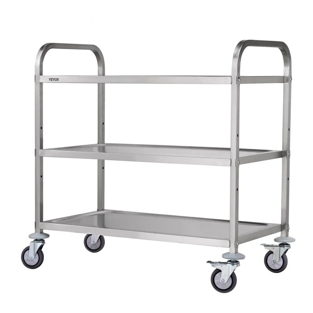 VEVOR universal metal trolley, 3 shelves, 204 kg, 100201 2