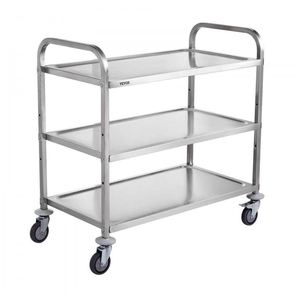 VEVOR universal metal trolley, 3 shelves, 204 kg, 100201 VEVOR universal metal trolley, 3 shelves, 204 kg, 100201