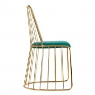 Velor waiting chair QS-M00, green color