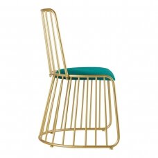 Velor waiting chair MT-307, green color