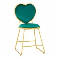 Velor waiting chair MT-309, green color