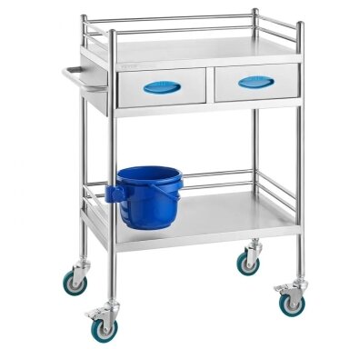 VEVOR medical trolley with 2 drawers and bucket, K-ST529