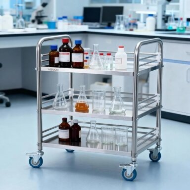VEVOR stainless steel trolley, 3 shelves, K-ST125