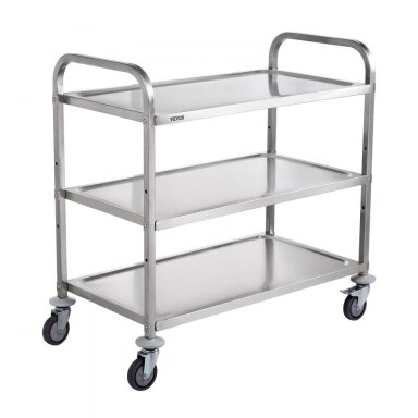VEVOR universal metal trolley, 3 shelves, 204 kg, 100201