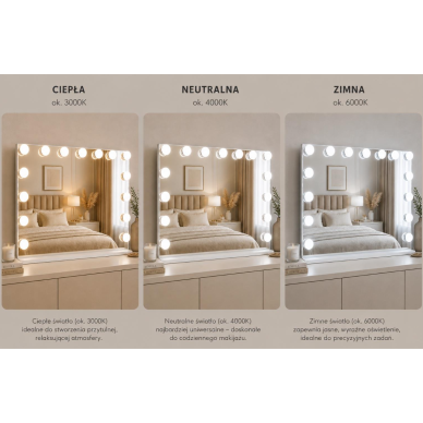 Mirror for beauty salons with LED lighting LED NEW YORK, 120x80 cm 3 Mirror for beauty salons with LED lighting LED NEW YORK, 120x80 cm 3