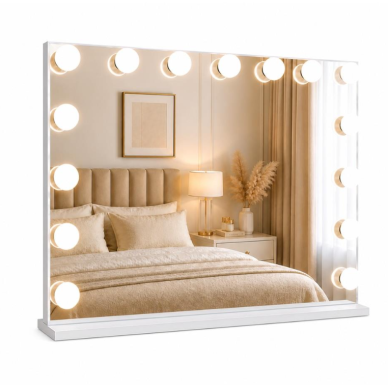 Mirror for beauty salons with LED lighting LED NEW YORK, 120x80 cm Mirror for beauty salons with LED lighting LED NEW YORK, 120x80 cm