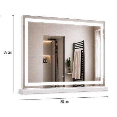 Veidrodis grožio salonams su LED apšvietimu LED NEW YORK 80*65 3