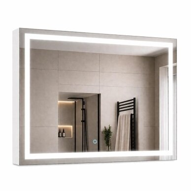 Veidrodis grožio salonams su LED apšvietimu LED NEW YORK 80*65 Veidrodis grožio salonams su LED apšvietimu LED NEW YORK 80*65