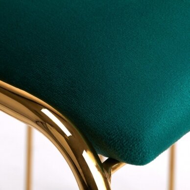 Велюровое кресло для ожидания QS-M00, зелёного цвета 5