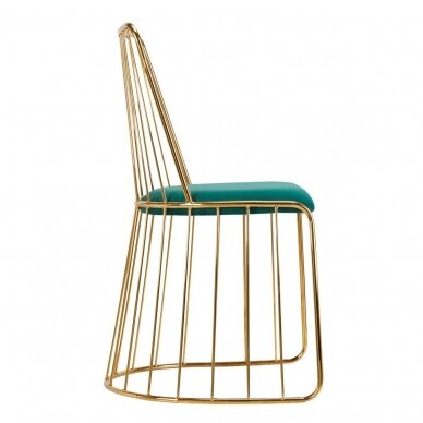 Velor waiting chair QS-M00, green color 1