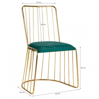 Velor waiting chair QS-M00, green color 6