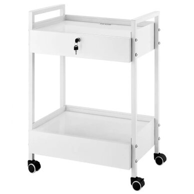 VEVOR white procedure trolley with 2 lockable drawers, K-SH004 2